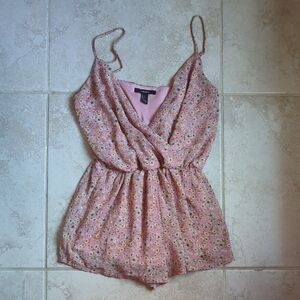 Forever 21 Pink Floral Romper